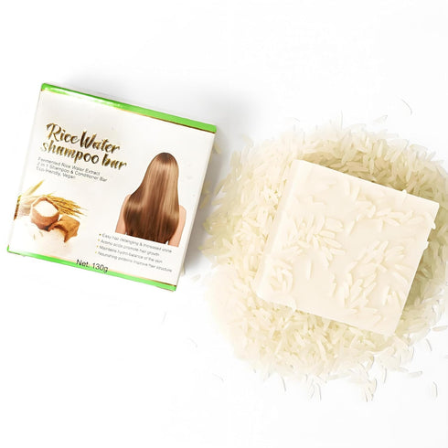 Generic Rice Water Shampoo Bar 2-in-1 Natural Shampoo and Conditioner Bar, Moisturizing &