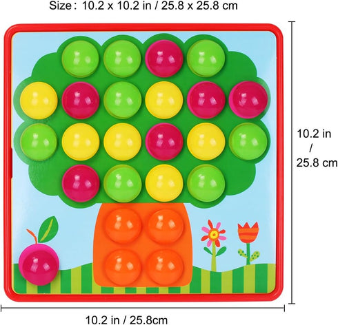 AMOSTING Color Matching Mosaic Pegboard – Early Learning Educational Toys for Boys and Girls