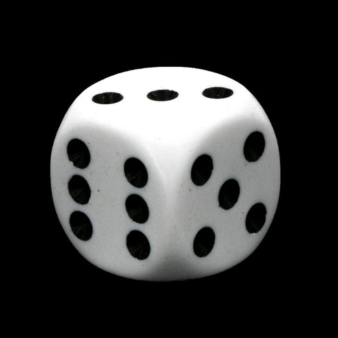 Chessex CHX25601 Dice-Opaque - 12D6 White/Black Set, One Size, Multicolor
