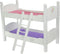 Olivia's Little World 18 in. Doll Wooden Convertible Bunk Bed, Gray, Pink, and Purple, Stacked or Unstacked