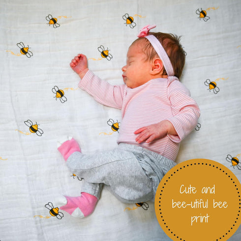 100% 47 47 Inches LollyBanks Baby Blanket, Cotton Muslin Swaddle Blankets for Boys and Girls, Large x Newborn Blanket