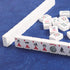 31.5 inches) Mahjong Mat, Mahjong Table Mat with Prints & Extra Dice, for Poker, Card, Mahjong, Dominoes Games (Blue