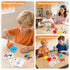 WRYBV Set 3 4 5 Wooden Peg Board Bead Game, Montessori Arithmetic Math Toy with Beads, Chopsticks & Spoons, Children's