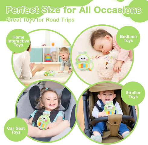 Redbeann 6-12 1-3, 1 Baby Musical Toys Months, Rabbit Piano for Baby Musical Toys for Toddlers Busy Board with Music