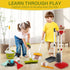 Set 14Pcs Set 2-in-1 Set 3-7, Dreamon Toddler Cleaning - Kids Cleaning Toy with Kids Vacuum that Really Works, Pretend