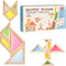BOHS Translucent Tangram with Multilingual Activity Cards - 1 Inch Thickness, Preschool Gift, Window Puzzle Toys