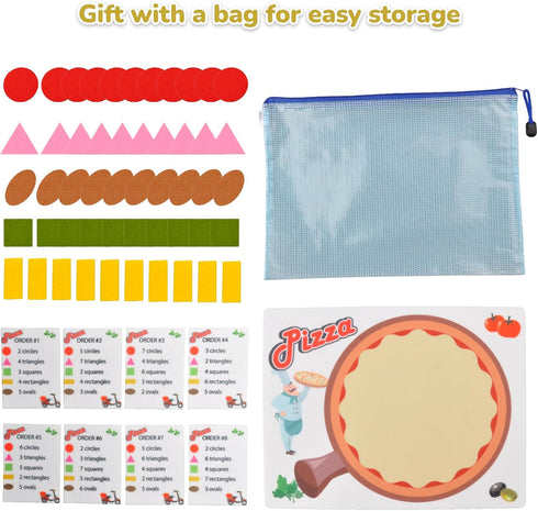 CHEFAN Pizza Counting Toddler Toys, Number Learning Toys for Preschool, Math Games Manipulatives