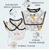 6 Pcs Baby Feeding Bibs Toddler Waterproof Bib Set with Crumb Catcher Pocket for 6-12 Months