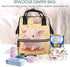 OUSIKA Backpack Daypacks Colorful Cute Pig Print Diaper Bag Multifunction Laptop Travel Large Nappy Bag, Black, One