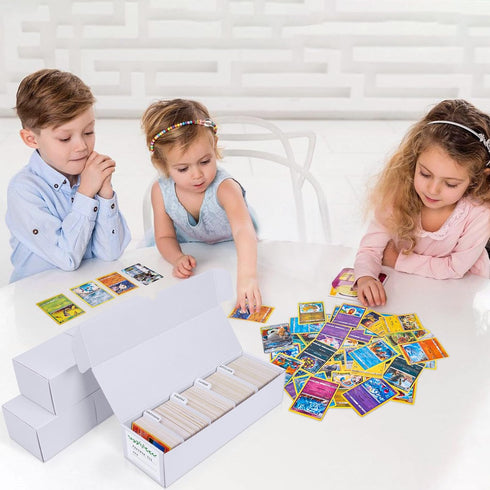 Trading Card Storage Box, Cardboard Boxes with Dividers for Baseball, Sports, Game Collection Organizer