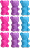 iscream Yummy Gummys 9-Piece 3D Gummi Bear Eraser Set - Mini Tin in Pink, Purple & Blue