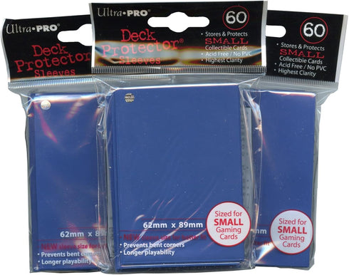 Ultra Pro YuGiOh Sized Deck Protector Sleeves, Royal Blue, 60 Count x3
