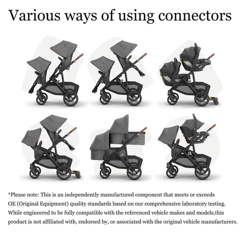 Henkgo V2 V3 V2, 1Set+2 Upper Adapter Compatible with UPPAbaby Vista and Vista and Vista Strollers/Bassinet, Toddler