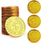 TCOTBE Pirate Gold Coins Plastic Set of 100 - Play Gold Treasure Coins for Pirate Party, Treasure Hunt Game