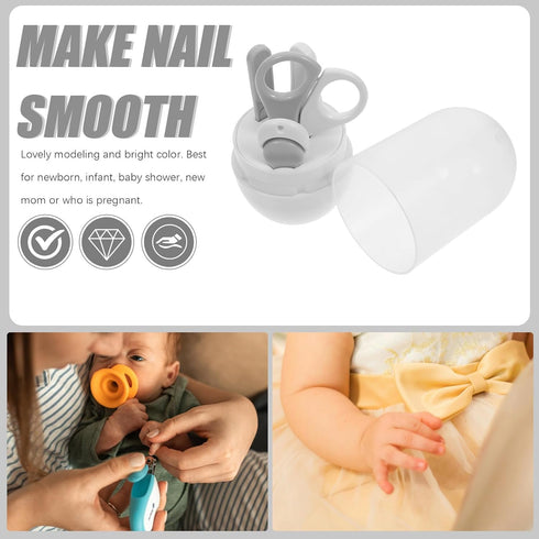 Set Safe Nail Clipper for Newborns - Complete Kit with Tweezer & File