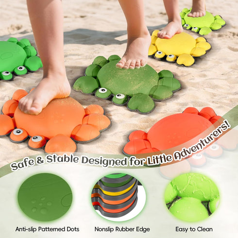 3 4 5 6 7+ TOPNEW Stepping Stones for Kids, Non-Slip Balance Stepping Stones for Promoting Children's Coordination