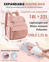 NatuFuse Backpack, Backpack Diaper Bag Large Baby Bag for Girl Boy, Travel Diaper with Insulated Pocket, Cute Diaper