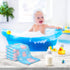 Burbuja 12x12 3 Pack Cartoon Hippos Baby Washcloths - Muslin Cotton Soft Absorbent Baby Towel for Newborn Baby