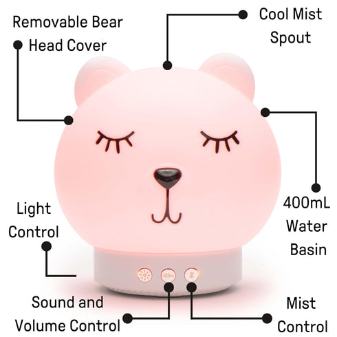 5-in-1 5 7 Ingenuity Baby Dream Machine Sleep Device with Cool-Mist Humidifier, Night Light, Red Light, Pink Noise