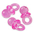 Super Z Outlet Mini Acrylic Baby Pacifiers for Baby Shower Decorations, 144 Pieces (Pink)