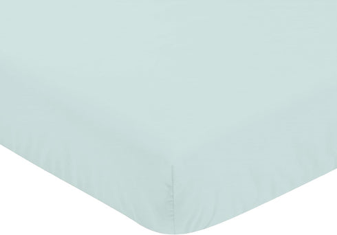 Set 4 Sweet Jojo Designs Blue and Grey Jungle Sloth Leaf Baby Unisex Boy or Girl Nursery Crib Bedding - Pieces