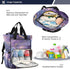 SUABO Backpack Baby Diaper Bag Purple Gold Starry Sky Large Bag Waterproof Travel Diaper Bags for Moms and Dads