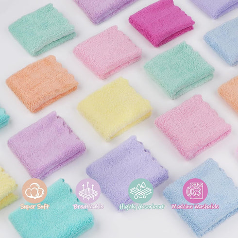 20 Pack 7" 9" UNIMADE Baby Washcloths, Super Soft Microfiber Coral Fleece Wash Cloths, Extra Absorbent Baby Towels