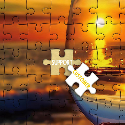 Beach Wine Sunset - 1000 Pieces Jigsaw Puzzles for Adults, Ocean Art Landscape, Beautiful Scene Puzzle