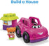 Mega BLOKS First Builders Toddler Building Blocks Toy Set, Catie Convertible with 6 Pieces and Storage, Pink