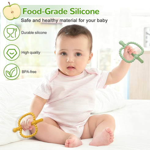 0-36 Baby Teething Toys for Babies Months Anti-Choking Design, Teething Relief for Straws Sticks, Chew Straw Sensory