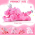 Syhood 18 Inch Dragon Plush with Babies, Large Mommy Dragon Stuffed Animal with 4 Small Plushies