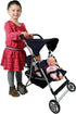 The New York Doll Collection First Twin Stroller - Cutest Heart Design Baby Strollers Great Toy Gift for Toddlers