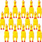 Gejoy 15 Pcs Rubber Screaming Chicken Queeze Novelty Toys Squeaky Noise Shrilling Shrieking