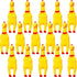 Gejoy 15 Pcs Rubber Screaming Chicken Queeze Novelty Toys Squeaky Noise Shrilling Shrieking