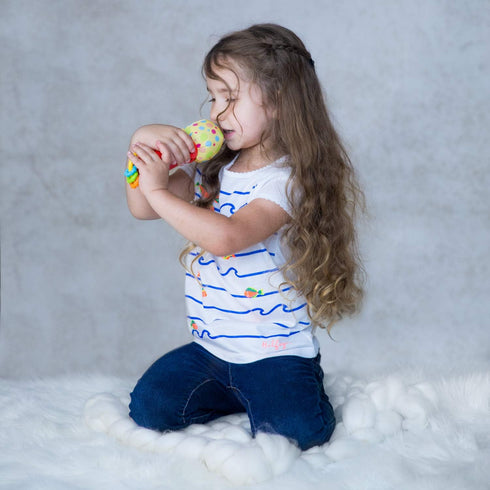 Baby Microphone Toy - My First Kids Microphone with Sounds and Teethers/Rattle for Toddlers 3-36 Months