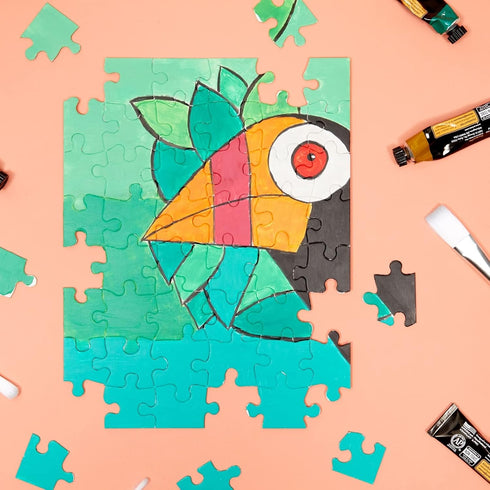 Juvale 36 Pack Blank Puzzles to Draw On, 8.5x11 DIY Jigsaw Puzzle for Kids Arts and Crafts Projects (48 Pieces Each)