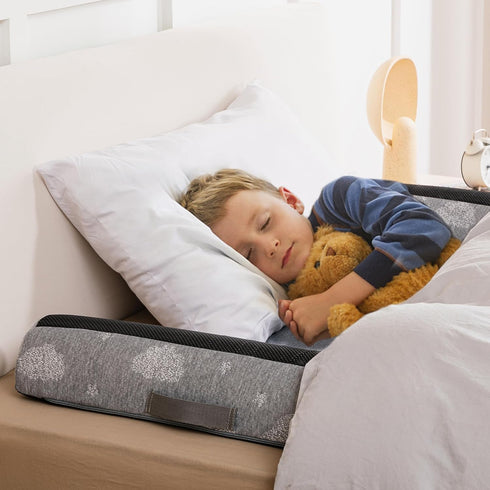 Kohentact 2PCS Bed Rail Bumpers for Toddlers with Pad - Foam Foldable Bed Bumper Guard with Dual Non-Slip Pads
