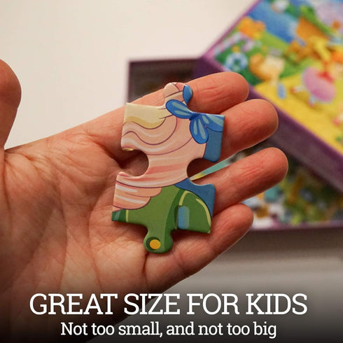 Kids Jigsaw Puzzles (72 Pieces) - Durable Toddler Puzzles for Ages 4-8 - Princess and Unicorn Design
