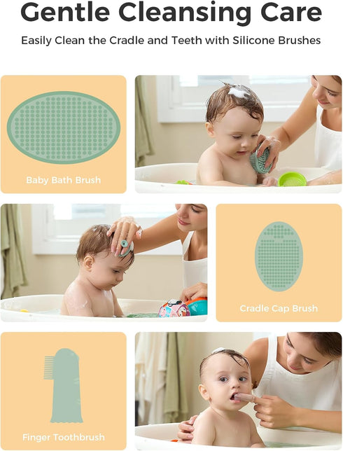 Momcozy Core Baby Kit, Baby Shower & Registry Essential Kit for Grooming&Health&Cleansing Care, Includes Nail File