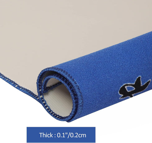 3 31.5 inches,Thick0.1"/2mm) Mahjong Mat with Dice & Carrying Bag, Anti Slip and Noise Reduction Mahjong Table Mat