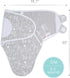 The Peanutshell Baby Swaddle Blankets, 3 Pack Wrap Set for Boys or Girls, Grey Safari Animals & Stars (Medium/Large)