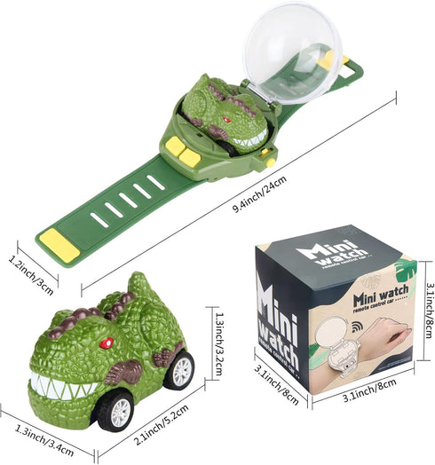 2023 Remote Control Car Watch Toys - LED Light Mini Racing Cars Wrist Toy for Kids Adults, Interactive Outdoor Game