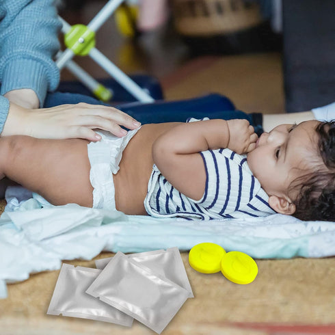 12 Pieces Diaper Pail Deodorizers, Baby Diaper Deodorizing Disc, Keep Diaper Pails Smelling Fresh, Yellow