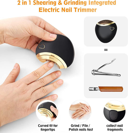 Generic Trimmer Electric Nail Clippers, Baby Safe Electric Fingernail | Rechargeable Electric Clipper Machine