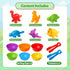 Counting Dinosaurs Toys Matching Games, Sorting Bowls for Kids Toddler Learning Activities, Montessori Fine Motor Skills