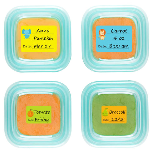 Baby Food Labels, Removable Write-On Daycare Date Labels for OXO Tot Baby