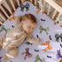 KuphiL10C Mattress-28x52 Halloween Bows Bats Pattern Baby Sheets for Crib, Unisex Fall Winter Holiday Nursery Fitted
