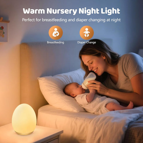 7 Dimming 1 100H, MediAcous Night Lights for Kids Room, Baby Night Light with Colors Changing & Function, Rechargeable