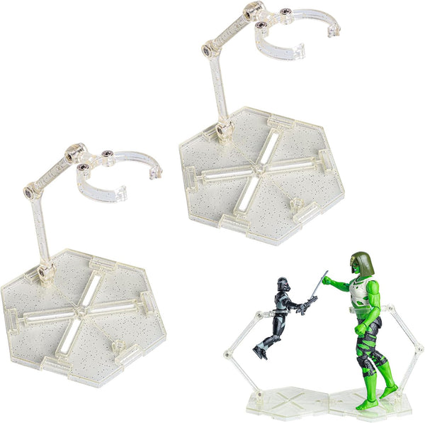 DDUNG Action Figure Stand, Versatile and Sturdy Display Holder Base for 6-8 inch Models, 2 Pcs