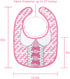 Littleforbig Cotton Waterproof Babydoll Printed Adult Bib - Adjustable Velcro Closure, Pretty in Pink Sissy Bib
